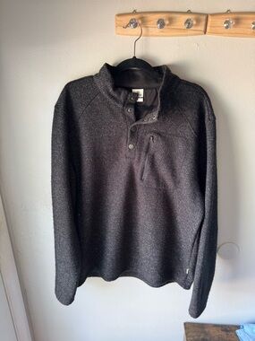 Magellan Outdoors Men’s XL Quarter Snap Fleece Pullover Sweater Charcoal Heather